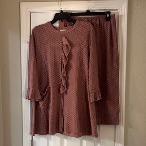 Zadie B’S Pink Ruffle 2piece Outfit